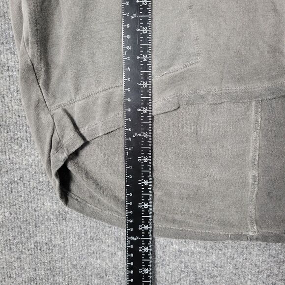 XCVI 13210 Gray Orenda Velvet Trim Long Sleeve Dolman Mixed Media Top SIZE SMALL - Picture 9 of 10